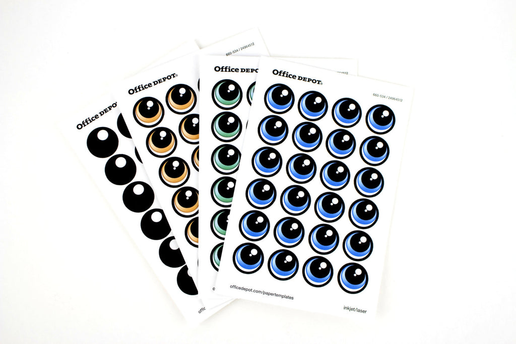 PRINT YOUR OWN Eye Stickers Template pack – Twister Sister Studios