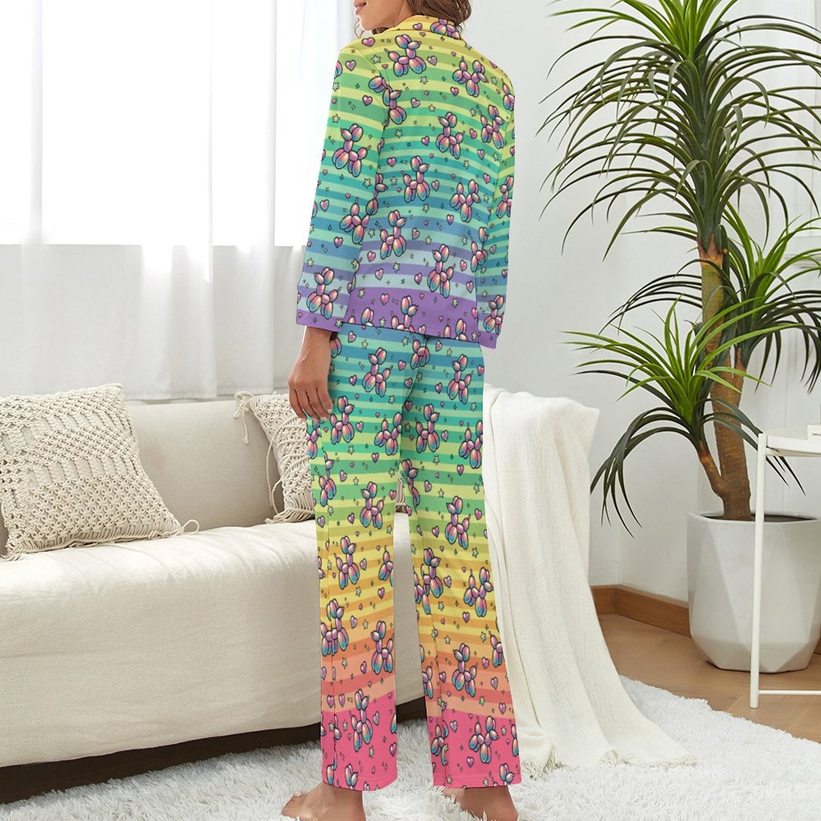 Retro Rainbow Women's Pajama Set