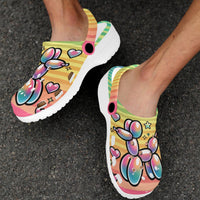 Retro Rainbow Foam Clogs