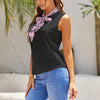 Retro Balloon Dog Tie-Neck Sleeveless Top