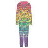 Retro Rainbow Hooded Pajama Onesie