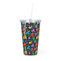BFCM Plastic Tumbler with Straw