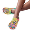 Retro Rainbow Foam Clogs