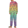 Retro Rainbow Hooded Pajama Onesie