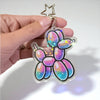 Rainbow Balloon Dog Acrylic Keychain