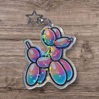 Rainbow Balloon Dog Acrylic Keychain