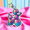 Rainbow Balloon Dog Acrylic Keychain