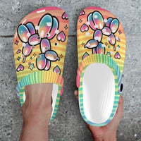 Retro Rainbow Foam Clogs