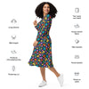 Balloon Fiesta Long Sleeve Midi Dress