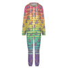 Retro Rainbow Hooded Pajama Onesie