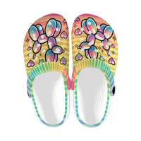 Retro Rainbow Foam Clogs