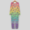 Retro Rainbow Hooded Pajama Onesie