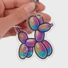 Rainbow Balloon Dog Acrylic Keychain