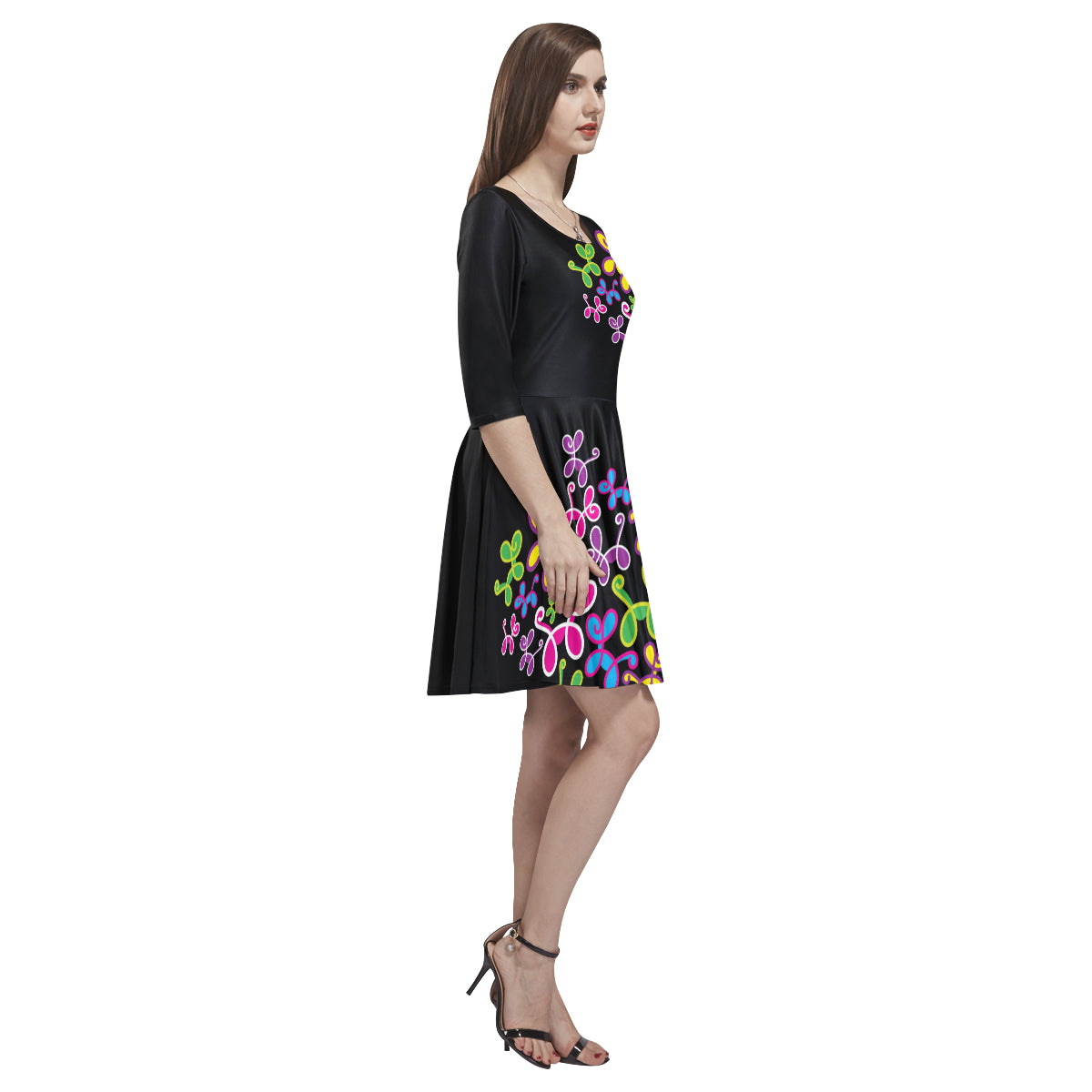 Swirly Pups Skater Dress
