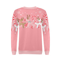 Pink Reindeer Balloon Dog Sweatshirt