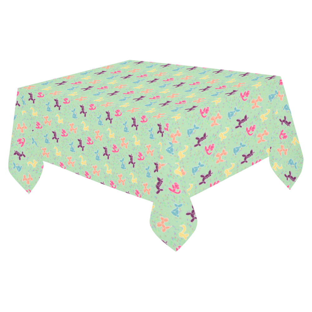 Classics on Mint Cotton Linen Tablecloth 52"x 70"