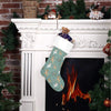 Green Reindeer Balloon Dog Christmas Stocking
