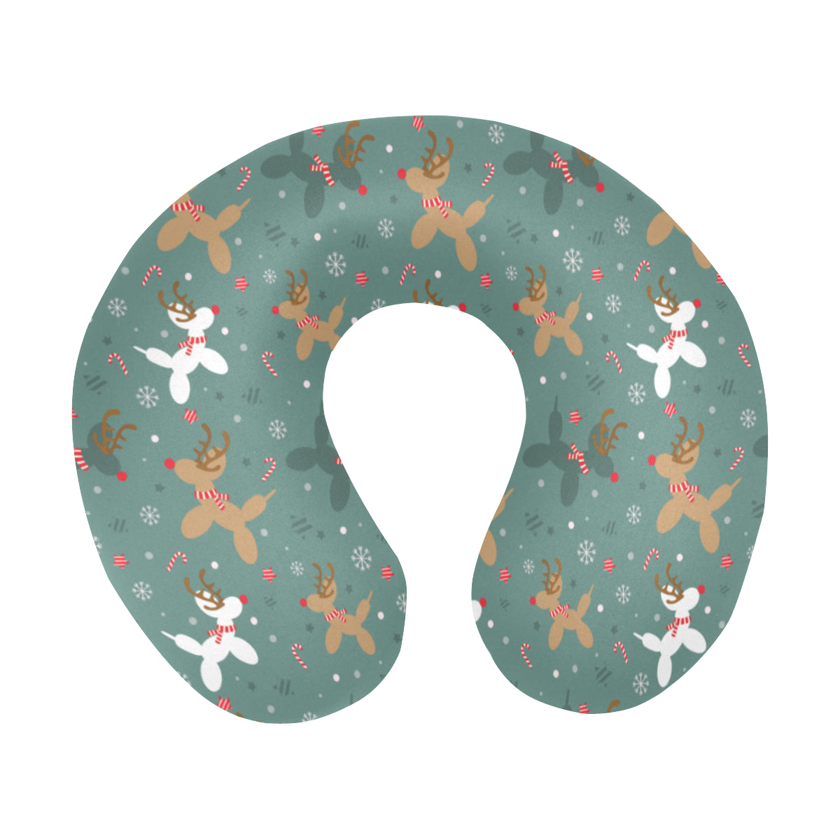 Reindeer Balloon Dogs Travel Pillow