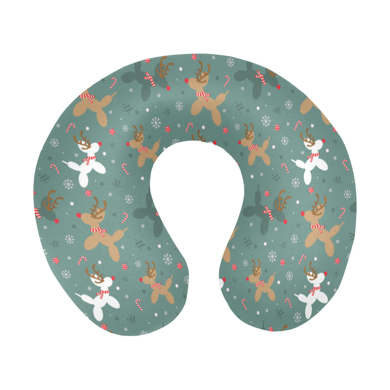 Reindeer Balloon Dogs Travel Pillow