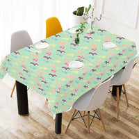 Classics on Mint Cotton Linen Tablecloth 52"x 70"