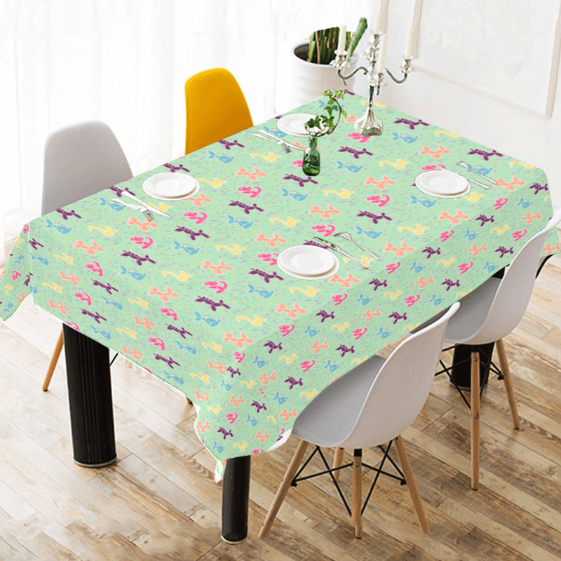Classics on Mint Cotton Linen Tablecloth 52"x 70"
