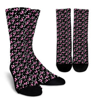 Pink Dogs & Stars Crew Socks