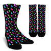 Classic Balloon Animals on Black Crew Socks