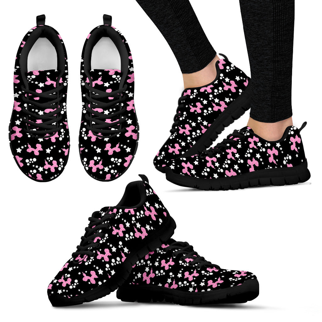 Pink Dogs & Stars Women's Sneakers