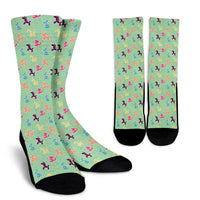 Classic Balloon Animals on Mint Crew Socks