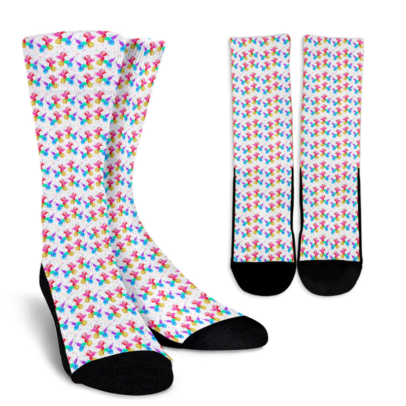 Watercolor Dog Crew Socks