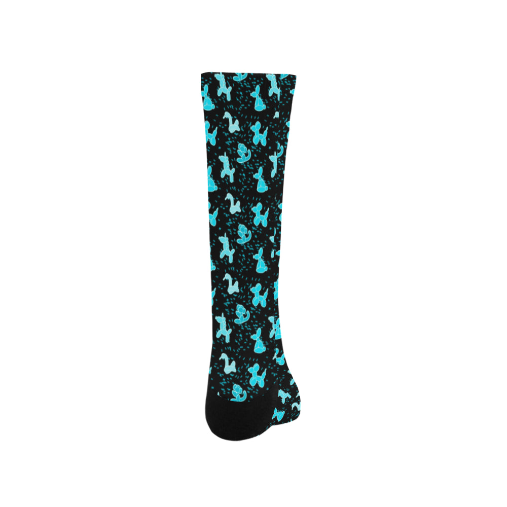 Blue Balloon Animals Socks