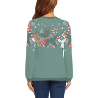 Green Reindeer Balloon Dogs Sweatshirt