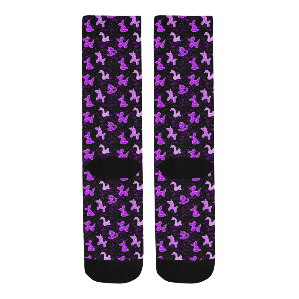 Purple Balloon Animals Socks