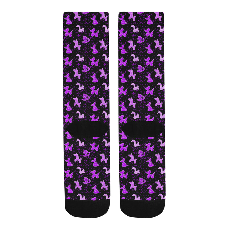 Purple Balloon Animals Socks