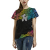 Lace Dogs All Over Print T-Shirt for Women