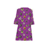 Halloween Rounds Half Sleeve V-Neck Dress/Tunic