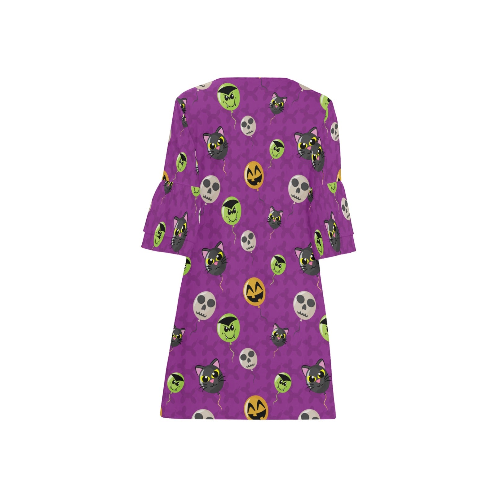 Halloween Rounds Half Sleeve V-Neck Dress/Tunic