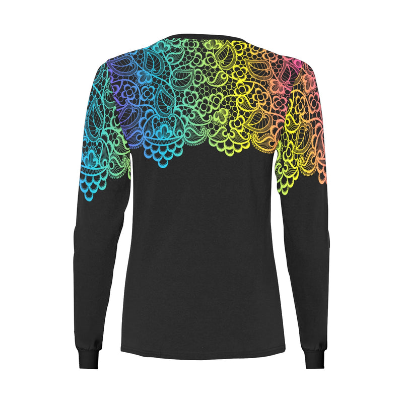 Lace Balloon Dogs Women's Long Sleeve T-shirt
