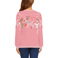 Pink Reindeer Balloon Dog Sweatshirt