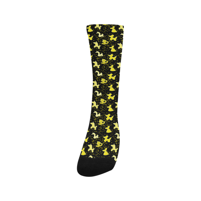 Yellow Balloon Animals Socks