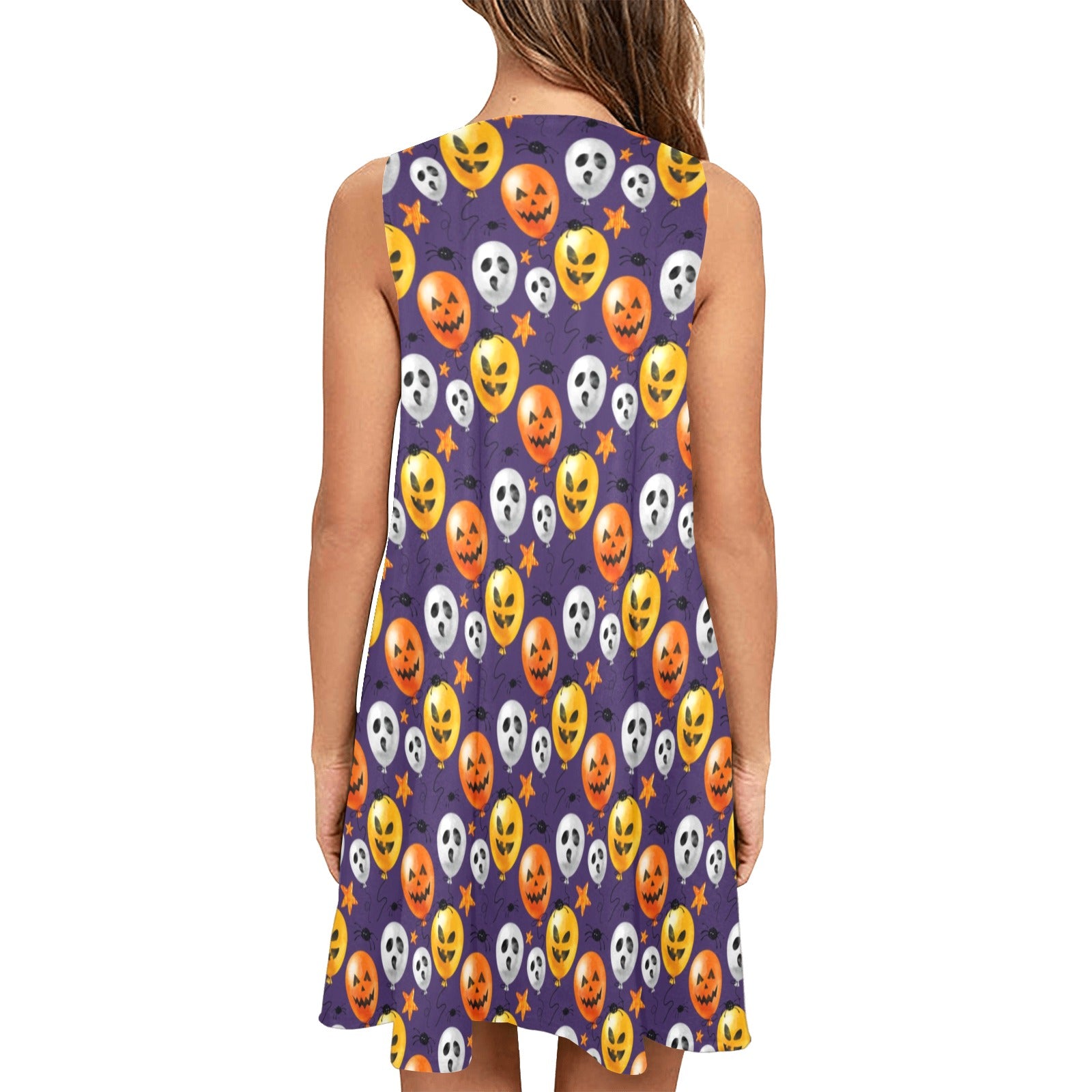 Spooky Rounds Sleeveless A-Line Pocket Dress