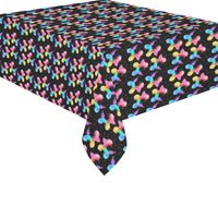 Rainbow Dogs Cotton Linen Tablecloth 52"x 70"