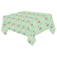 Classics on Mint Cotton Linen Tablecloth 52"x 70"