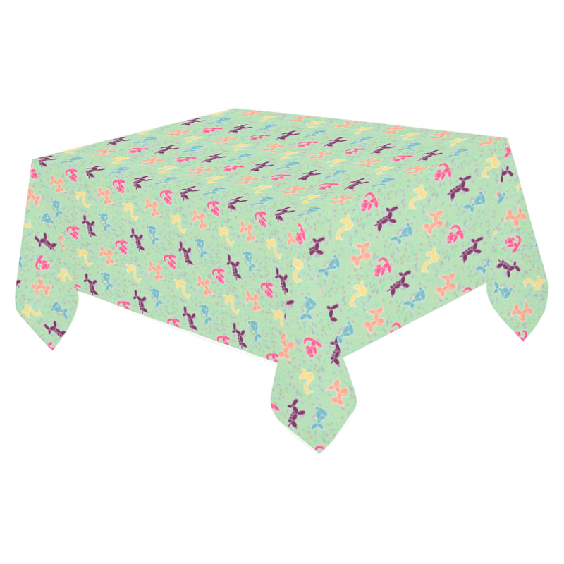 Classics on Mint Cotton Linen Tablecloth 52"x 70"