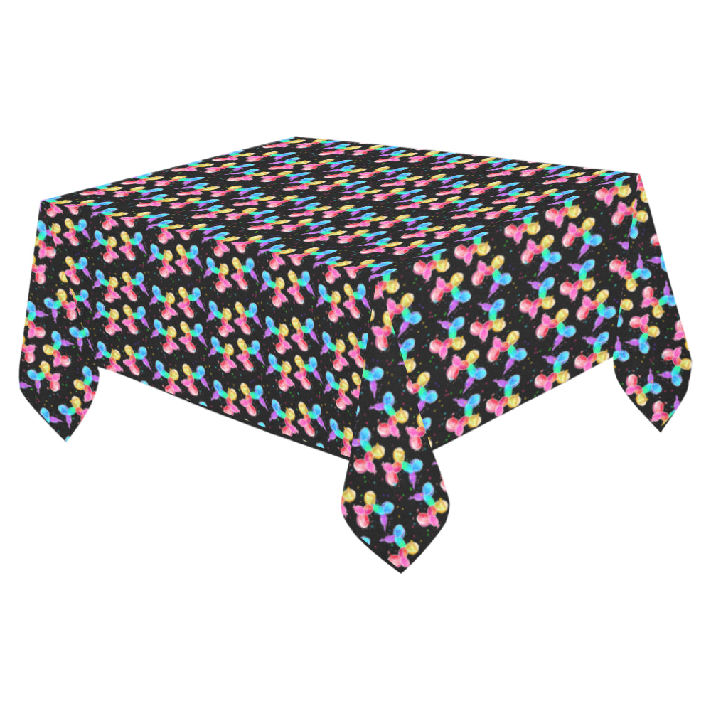 Rainbow Dogs Cotton Linen Tablecloth 52"x 70"