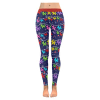 Balloon Dog Christmas Lights Leggings