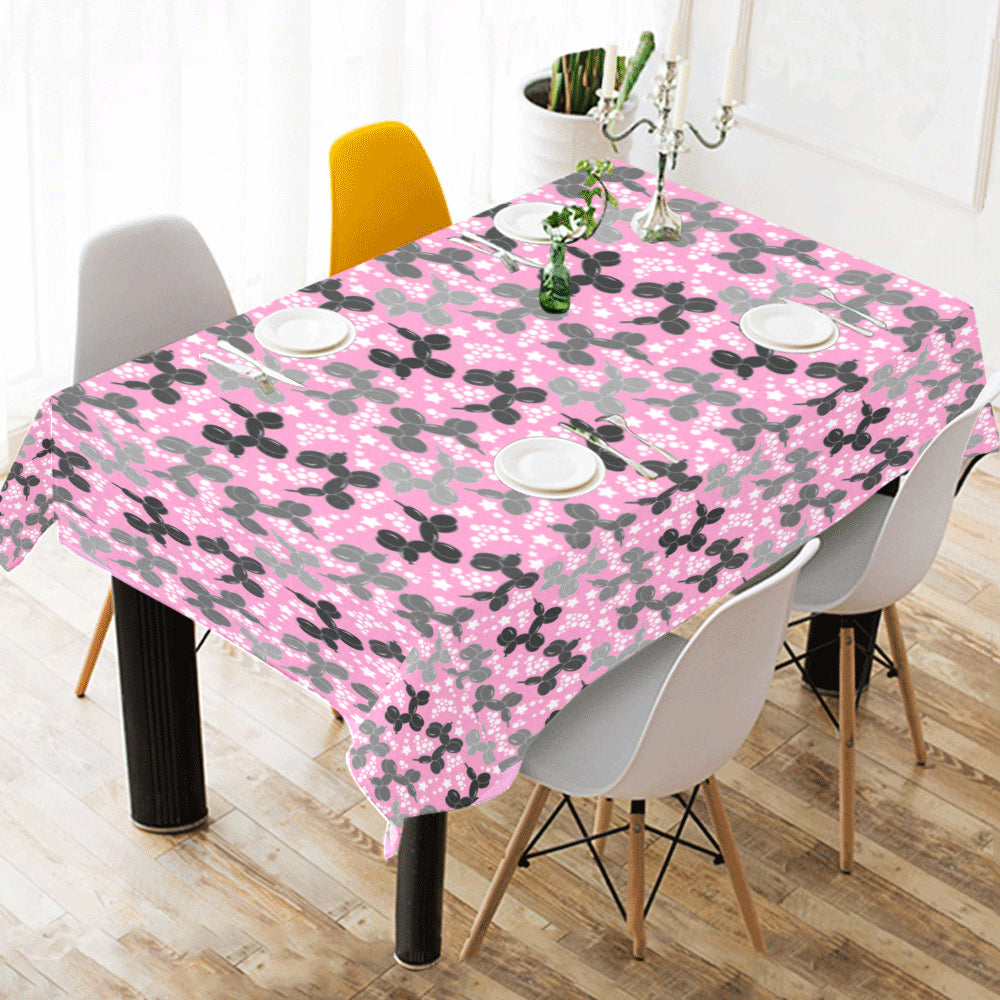 Retro Dogs Cotton Linen Tablecloth 52"x 70"