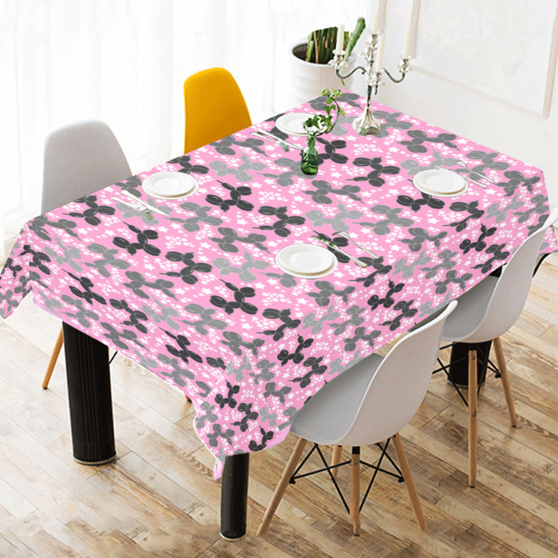 Retro Dogs Cotton Linen Tablecloth 52"x 70"