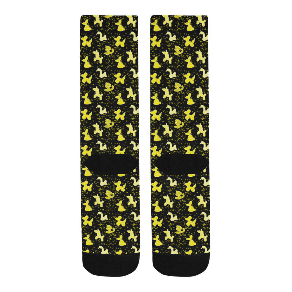 Yellow Balloon Animals Socks
