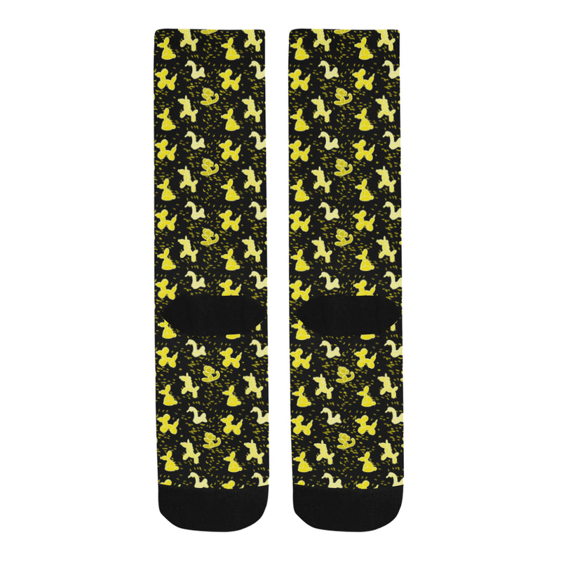 Yellow Balloon Animals Socks